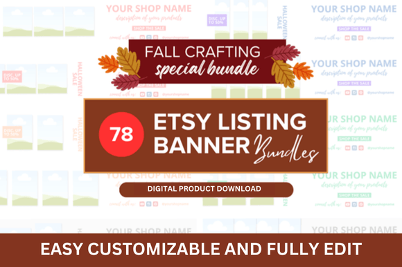 Autumn Sales Toolkit: The Fall Sale Etsy Banner Bundle