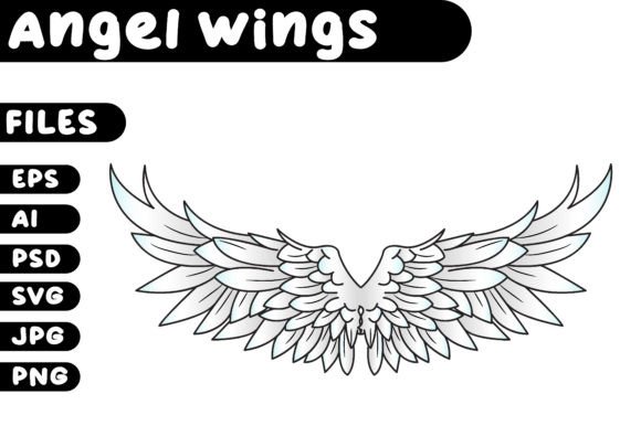 Beautiful White Angel Wings: Elegant Angelic Graphics