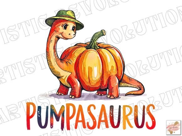 Cute Funny Fall Dinosaur Pumpkin Png: A Seasonal Design Asset