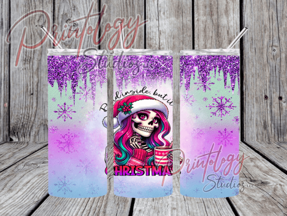 Dead Inside but It's Christmas 20oz Wrap: A Design Asset for Bold, Modern Projects