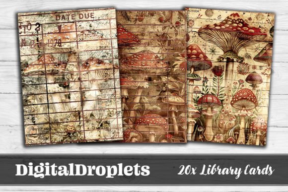 Mushroom Library Cards Vol.3: Vintage Charm for Modern Projects