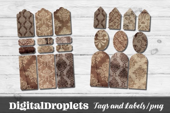 Shabby Damask Vol.1 | Tags and Labels: Elevate Your Projects