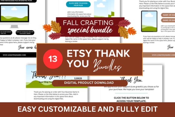 Transform Your Autumn Etsy Shop with This Thank You Bundle