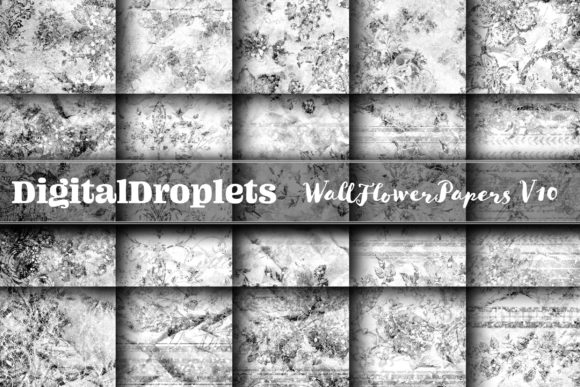 Wall Flowers Papers Vol. 10: A Textured Collection for Moody Designs