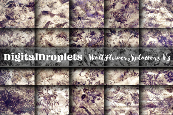 WallFlower Splatters Vol. 3: Darkly Romantic Paper Textures