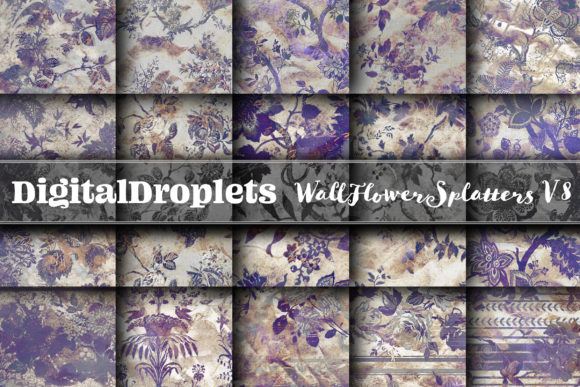 WallFlower Splatters Vol. 8: Darkly Elegant Design Assets